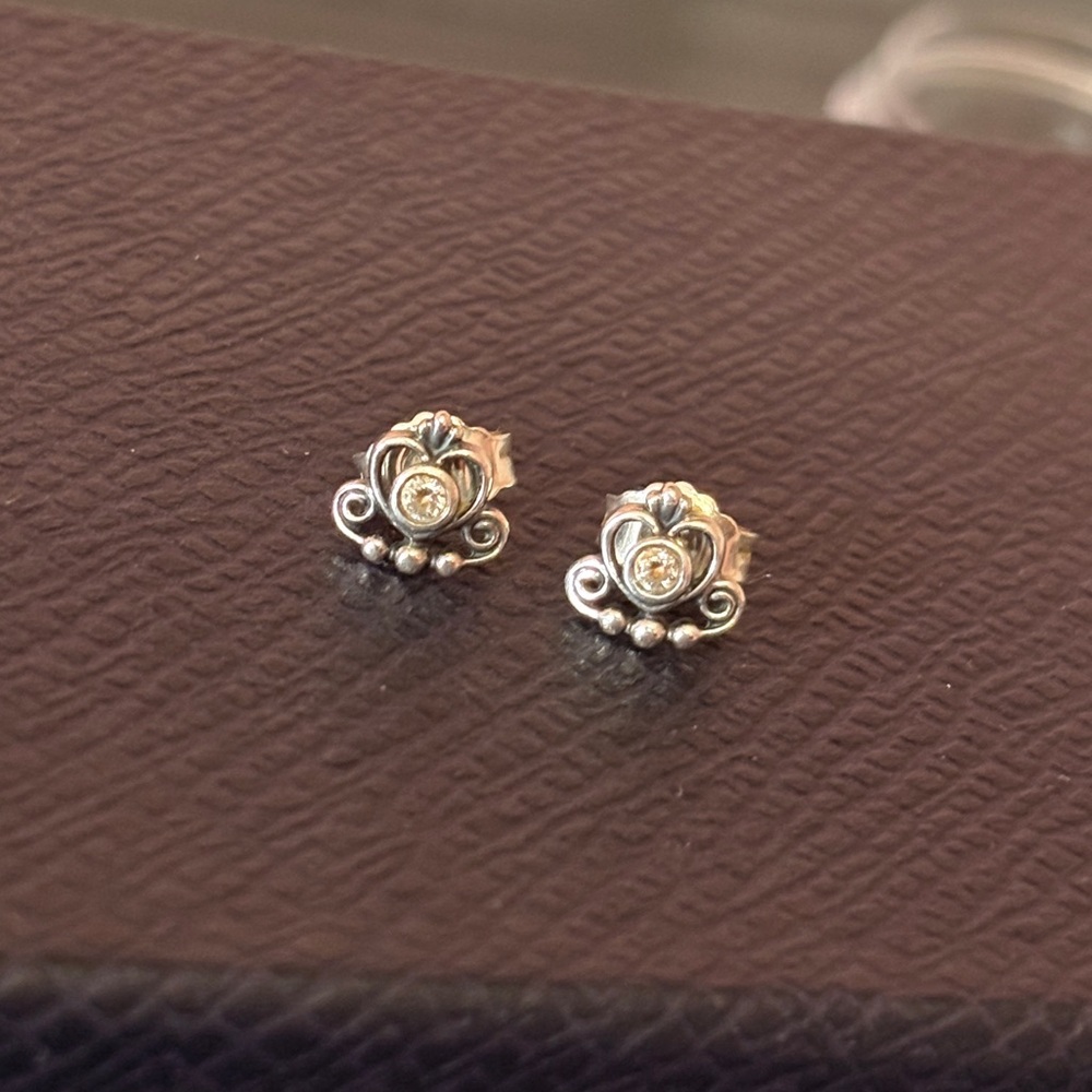 Pandora Fairytale Tiara ring SIZE 9 and My princess earrings in sterling silver - Picture 3 of 4